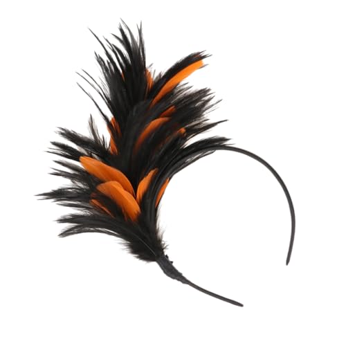 LIGIGWASH Halloween leichtes Stirnband Schwarz Orange Haarschmuck Accessoire für Kostümparty Bequemes Kopfband für Tanz Ball und Hochzeit Sicheres und Strapazierfähiges Material von LIGIGWASH