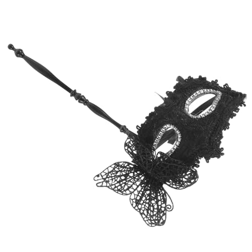 LIGIGWASH Handgehaltene Masquerade Halbgesichtsmaske mit Elegantem Schmetterlingsmuster für Damen Stabile Party Karnevalsmaskerade Angenehm und Langlebig für Fasching Cosplay Bühne und Ball von LIGIGWASH