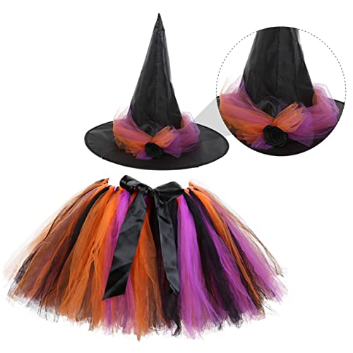 LIGIGWASH Hexenkostüm Tüllrock mit Hut Leichter Langlebiger Leuchtende Farben für Fasching Halloween und Karneval Bequemes Party Outfit für Mädchen LIGIGWASH Hexenkostüm Tüllrock mit Hut Leichter Langlebiger Leuchtende Farben für Fasching Halloween und Karneval Bequemes Party Outfit für Mädchen von LIGIGWASH