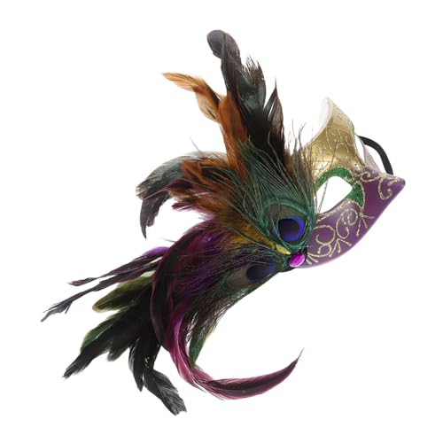 LIGIGWASH Maske für Karneval Dreifarbige Gold Grüne Halbmaske mit Abnehmbaren Federn für Mardi Gras Maskenbälle und Kostümpartys Komfortable Einzigartiges Design LIGIGWASH Maske für Karneval Dreifarbige Gold Grüne Halbmaske mit Abnehmbaren Federn für Mardi Gras Maskenbälle und Kostümpartys Komfortable Einzigartiges Design von LIGIGWASH