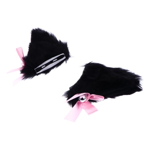 LIGIGWASH Niedliche Katzenohren Haarklammer Party Haarclip mit Glocke und Schleife Schwarzer Barrette für Halloween Weihnachten Cosplay und Kostüm Zubehör Damen Mädchen LIGIGWASH Niedliche Katzenohren Haarklammer Party Haarclip mit Glocke und Schleife Schwarzer Barrette für Halloween Weihnachten Cosplay und Kostüm Zubehör Damen Mädchen von LIGIGWASH
