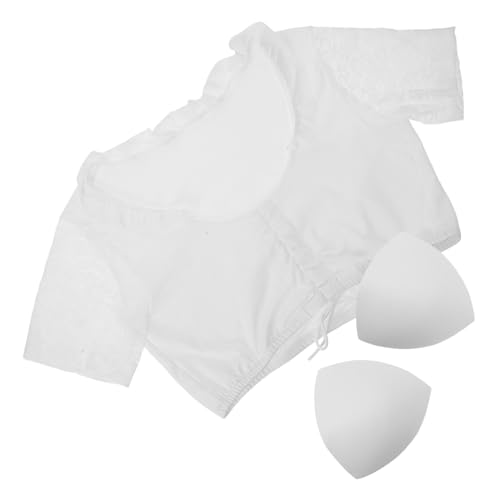 LIGIGWASH Oktoberfest Damen Top V Ausschnitt Kurzarm Spitzenbluse Elegantes Maid Kostüm Weiß Für Festival Bühne Party Cosplay LIGIGWASH Oktoberfest Damen Top V Ausschnitt Kurzarm Spitzenbluse Elegantes Maid Kostüm Weiß Für Festival Bühne Party Cosplay von LIGIGWASH