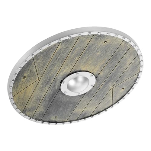 LIGIGWASH Plastik Piratenschild Mittelalterliches Cosplay Wikingerschild für Erwachsene Leichtes Robustes Rollenspiel Zubehör für Halloween und Kostümpartys von LIGIGWASH