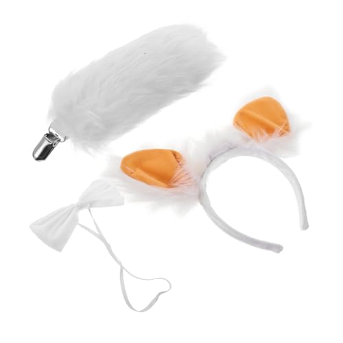 LIGIGWASH Plüsch Schaf Ohren Haarreif mit und Fliege Weiches Cartoon Tierkostüm Zubehör Komfortabel und Vielseitig für Cosplay Fasching und Themenpartys Süßes Schaf accessoire von LIGIGWASH