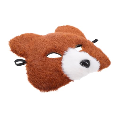 LIGIGWASH Realistische Braune Bärenmaske für Erwachsene Weiches Plüschmaterial Detailreiche Tiermaskerade Leichte Vollgesichtsmaske für Halloween Cosplay und Themenpartys von LIGIGWASH