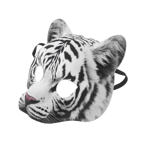 LIGIGWASH Realistische Tiger Maske Weißer Tiger Halbgesichtige Tiermaske für Karneval Maskerade Kostüm Party Erwachsene Leicht Atmungsaktiv Komfortabel Für Halloween Cosplay Fest LIGIGWASH Realistische Tiger Maske Weißer Tiger Halbgesichtige Tiermaske für Karneval Maskerade Kostüm Party Erwachsene Leicht Atmungsaktiv Komfortabel Für Halloween Cosplay Fest von LIGIGWASH