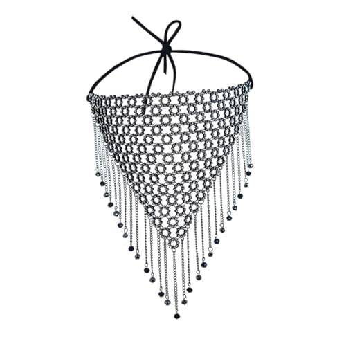 LIGIGWASH Rhinestone Gesichtsmaske mit Quasten Maske für Karneval und Halloween Schwarze Kette für Damen Gesichtszubehör mit Glitzersteinen für Partys und Besondere Anlässe LIGIGWASH Rhinestone Gesichtsmaske mit Quasten Maske für Karneval und Halloween Schwarze Kette für Damen Gesichtszubehör mit Glitzersteinen für Partys und Besondere Anlässe von LIGIGWASH