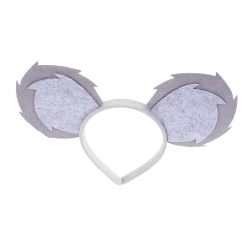 LIGIGWASH Tierohren Haarreif für Mädchen Graue Kostüm Stirnband Vliesstoff Elastisches Haarband für Halloween Cosplay Karneval und Kinderfestivals LIGIGWASH Tierohren Haarreif für Mädchen Graue Kostüm Stirnband Vliesstoff Elastisches Haarband für Halloween Cosplay Karneval und Kinderfestivals von LIGIGWASH