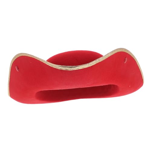 LIGIGWASH Verstellbarer Roter Piratenhut für Erwachsene Unisex Karneval Partyaccessoire Historischer Kapitänsstil Einzigartiges Design für Kostüm und Theaterspiele Passend für Verschiedene von LIGIGWASH