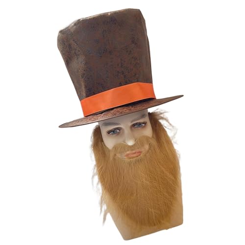 Abrahams Lincolns Kostüm-Set, Hut mit Bart für Halloween, Präsidentententententag, Lincolns Geburtstag, patriotisches Kostüm, Präsidententententags-Outfits, 2-teilig Abrahams Lincolns Kostüm-Set, Hut mit Bart für Halloween, Präsidentententententag, Lincolns Geburtstag, patriotisches Kostüm, Präsidententententags-Outfits, 2-teilig von LIGSLN