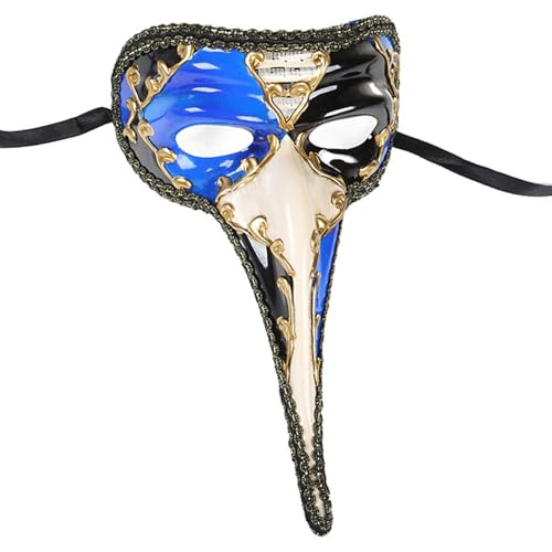 Halloween-Augenmaske mit langer Nase, Maskerade, halbe Gesichtsabdeckung für Damen und Herren, Halloween, halbe Abdeckung, Maskerade, Kostüm, Zubehör, einzigartige Party von LIGSLN