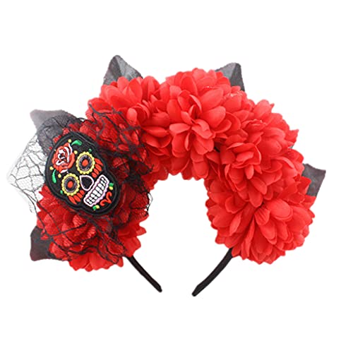 LIGSLN Blumen-Haarreif, Simulationsblumenkopfbedeckung für Halloween, Party, Karneval, Maskerade, Cosplay, Kopfschmuck, Partyzubehör, Halloween-Simulationsblumen-Haarreif von LIGSLN