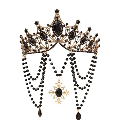 LIGSLN Dark Aesthetic Unisex Kronen Vintage inspiriertes Accessoire Haarband für Cosplay Kostüme und Bühnenauftritte Halloween Party Haarschmuck von LIGSLN