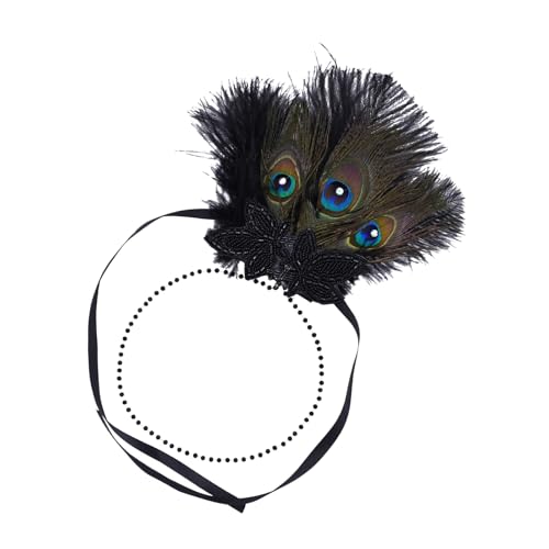 LIGSLN Gefiedertes Haarband, Perlen, Quasten, Kopfschmuck, 1920er-Jahre-Stil, Cosplay-Zubehör für Frauen, Abschlussball, Hochzeit, Maskerade, Party, sicherer Kopfschmuck LIGSLN Gefiedertes Haarband, Perlen, Quasten, Kopfschmuck, 1920er-Jahre-Stil, Cosplay-Zubehör für Frauen, Abschlussball, Hochzeit, Maskerade, Party, sicherer Kopfschmuck von LIGSLN