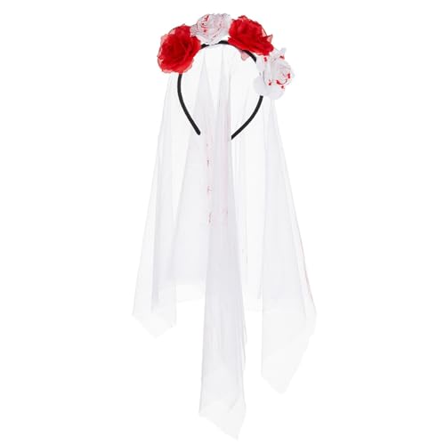 LIGSLN Halloween-Haarband, dunkle Serie, Blumen-Haarband, Punk, Totenkopf, Kopfreif, Party-Haardekoration, Urlaubsparty, Kopfschmuck, Cosplay-Kopfbedeckung von LIGSLN