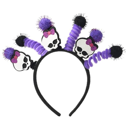 LIGSLN Halloween Kopfschmuck Funkelnder Totenkopf Dekoration Praktisches Stirnband Mode Haarschmuck für Party Fotos Requisiten Praktisches Halloween Kopfzubehör LIGSLN Halloween Kopfschmuck Funkelnder Totenkopf Dekoration Praktisches Stirnband Mode Haarschmuck für Party Fotos Requisiten Praktisches Halloween Kopfzubehör von LIGSLN