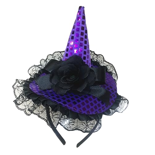 LIGSLN Halloween Stirnband Mesh Hexenhut Haarband Cosplay Decors Kopfschmuck Festival Rollenspiel Bühnenzubehör Kinder Halloween Cosplay LIGSLN Halloween Stirnband Mesh Hexenhut Haarband Cosplay Decors Kopfschmuck Festival Rollenspiel Bühnenzubehör Kinder Halloween Cosplay von LIGSLN