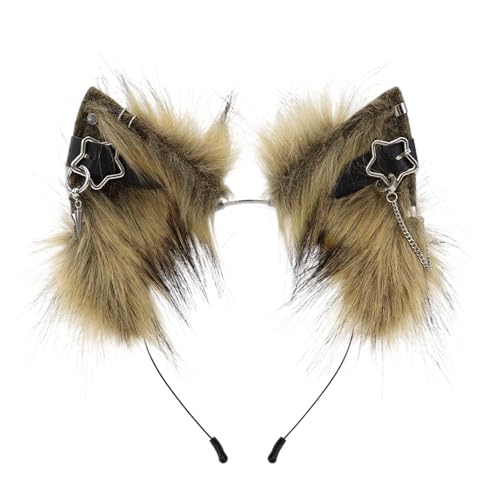 LIGSLN Künstliches Ohr-Haarband, Stirnbänder mit Ohrringen, Tierohr-Kostüm, für Halloween und Cosplay LIGSLN Künstliches Ohr-Haarband, Stirnbänder mit Ohrringen, Tierohr-Kostüm, für Halloween und Cosplay von LIGSLN
