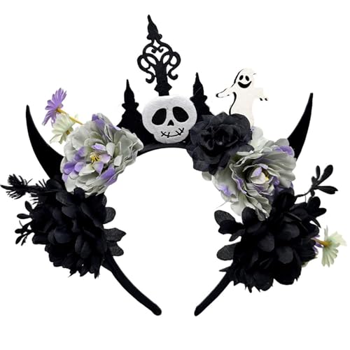 LIGSLN Kunstblumen-Haarband mit dunkler Serie, Haar-Accessoire für Halloween, Maskeraden, Event, Fotografie, Kopfbedeckung, Halloween-Kostüm, Haar-Accessoire LIGSLN Kunstblumen-Haarband mit dunkler Serie, Haar-Accessoire für Halloween, Maskeraden, Event, Fotografie, Kopfbedeckung, Halloween-Kostüm, Haar-Accessoire von LIGSLN
