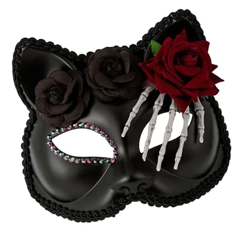 LIGSLN Maskerades Blumenspitze, Füchse, Katzengesicht mit Blumenquasten, Schleier, Karneval, Maske für Halloween, Cosplay, Party, Halloween, Maskeraden LIGSLN Maskerades Blumenspitze, Füchse, Katzengesicht mit Blumenquasten, Schleier, Karneval, Maske für Halloween, Cosplay, Party, Halloween, Maskeraden von LIGSLN
