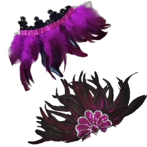 LIGSLN Modernes gefiedertes Haarteil und Handgelenk-Dekor, ideal für Cosplay, Tanzveranstaltungen, Rollenspiele, Zubehör, wiederverwendbar, blaue Feder, Themenparty-Zubehör LIGSLN Modernes gefiedertes Haarteil und Handgelenk-Dekor, ideal für Cosplay, Tanzveranstaltungen, Rollenspiele, Zubehör, wiederverwendbar, blaue Feder, Themenparty-Zubehör von LIGSLN
