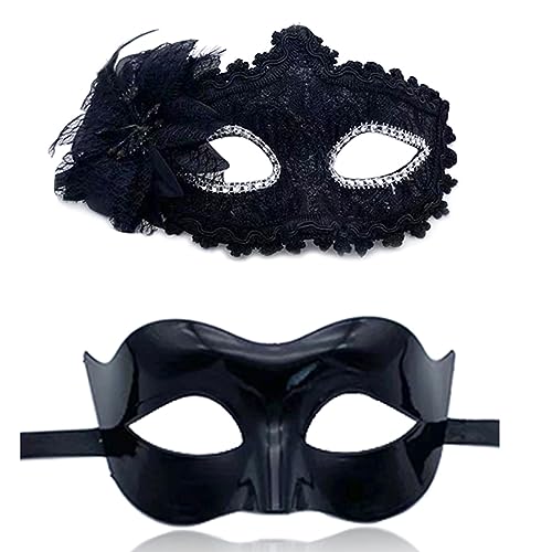 LIGSLN Paar Maskerade Set Party Halloween Kostüm Karneval für Paare Frauen Männer Spitze Paar Maskerade Set Party Kostüm LIGSLN Paar Maskerade Set Party Halloween Kostüm Karneval für Paare Frauen Männer Spitze Paar Maskerade Set Party Kostüm von LIGSLN