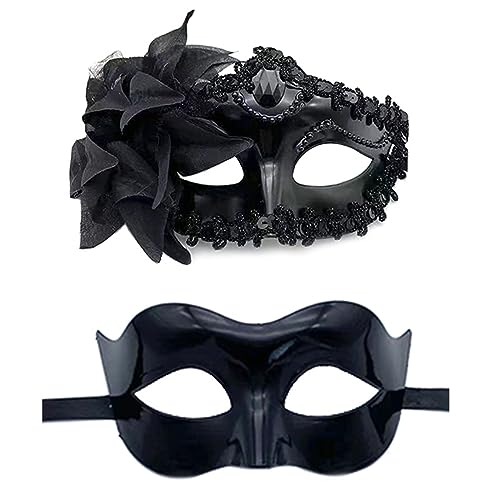 LIGSLN Paar Maskerade Set Party Halloween Kostüm Karneval für Paare Frauen Männer Spitze Paar Maskerade Set Party Kostüm LIGSLN Paar Maskerade Set Party Halloween Kostüm Karneval für Paare Frauen Männer Spitze Paar Maskerade Set Party Kostüm von LIGSLN