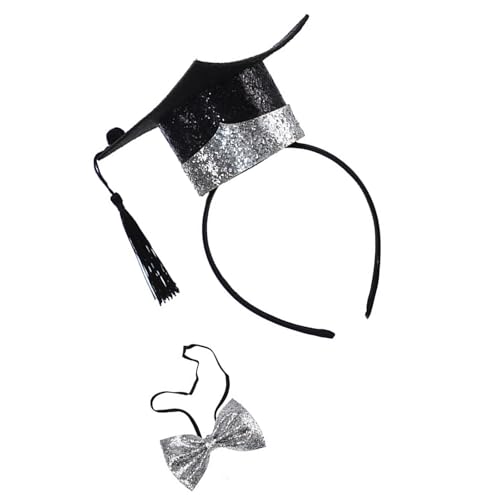 LIGSLN Rutschfester Abschluss-Kopfschmuck mit kleinen akademischen Kappen, modisches Party-Accessoire für Foto-Requisiten, praktischer Abschlusshut, Haarband LIGSLN Rutschfester Abschluss-Kopfschmuck mit kleinen akademischen Kappen, modisches Party-Accessoire für Foto-Requisiten, praktischer Abschlusshut, Haarband von LIGSLN
