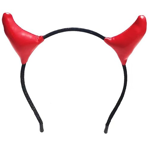 LIGSLN Schwarzes Horn-Stirnband, Tier, cooler Teufel, Cartoon, Rollenspiel, Haarband für Bühne, Kinderkostüm, Haarschmuck, Stirnband für Herren von LIGSLN