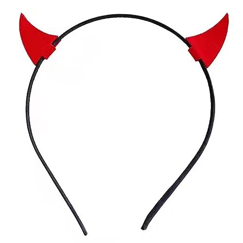 LIGSLN Schwarzes Horn-Stirnband, Tier, cooler Teufel, Cartoon, Rollenspiel, Haarband für Bühne, Kinderkostüm, Haarschmuck, Stirnband für Herren von LIGSLN