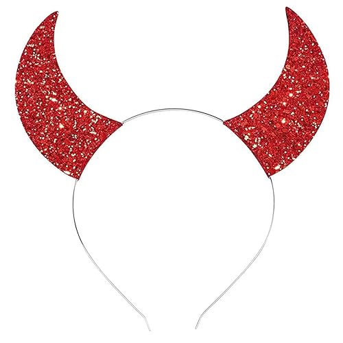 LIGSLN Schwarzes Horn-Stirnband, Tier, cooler Teufel, Cartoon, Rollenspiel, Haarband für Bühne, Kinderkostüm, Haarschmuck, Stirnband für Herren von LIGSLN
