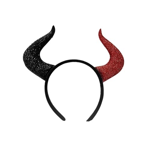 LIGSLN Teufelshörner Stirnband Teufel Kostüm Zubehör Cosplay Haarband Kopfschmuck für Weihnachten Halloween Verkleiden Party Halloween Stirnbänder von LIGSLN