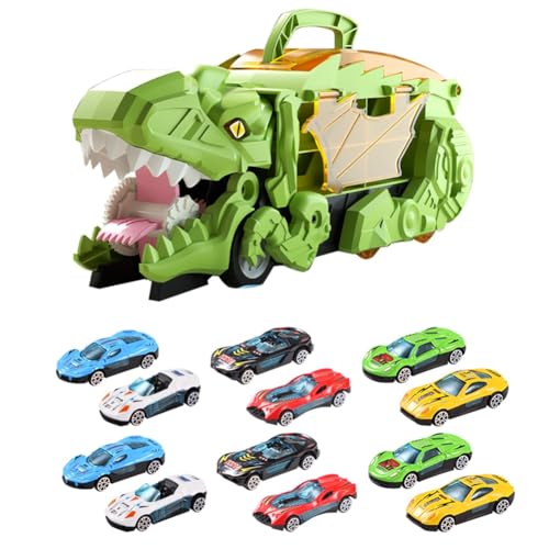 LIGUSTRUM Dinosaurierspielzeug für, Interaktives Dinosaurier-Transporter-Set mit 13 in 1-Funktionen, Dino-Fahrzeugspielzeug von LIGUSTRUM