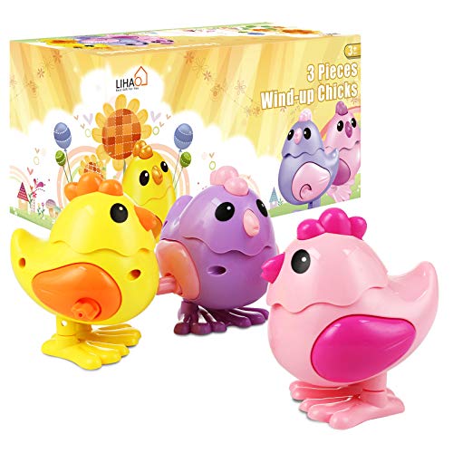LIHAO 3 x Aufziehspielzeug Küken Ostern Uhrwerk Spielzeuge Set Kinder Aufziehen Ornament mit Geschenkbox als Geschenk für Jungen Mädchen LIHAO 3 x Aufziehspielzeug Küken Ostern Uhrwerk Spielzeuge Set Kinder Aufziehen Ornament mit Geschenkbox als Geschenk für Jungen Mädchen von LIHAO