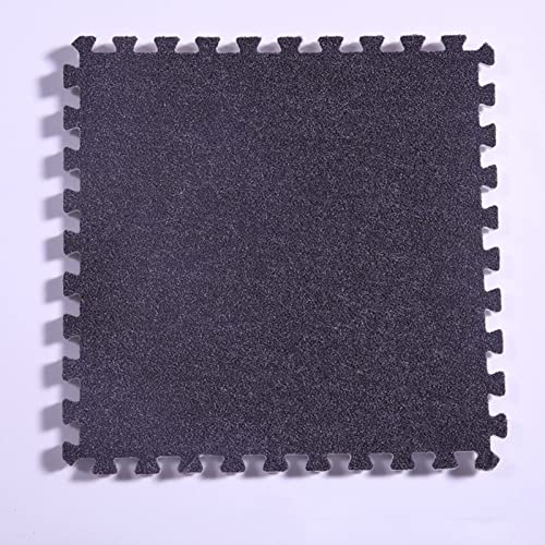 50 stücke ineinander stecken Plüsch Schaum Puzzle Matten Quadratische Weiche Eva Übung Spielmatte, Teppiche for Spielzimmer Home Schlafzimmer Wohnzimmer (Color : Gray) von LIJBN