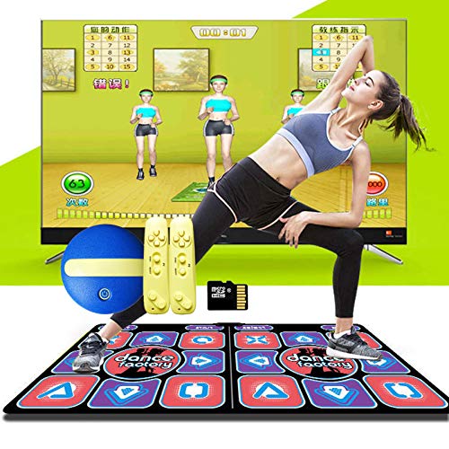 rutschfeste HD-Tanzmatte, Musikspielmatte für Erwachsene/Kinder, Tanzteppich Double Wireless 3D von LIJBN