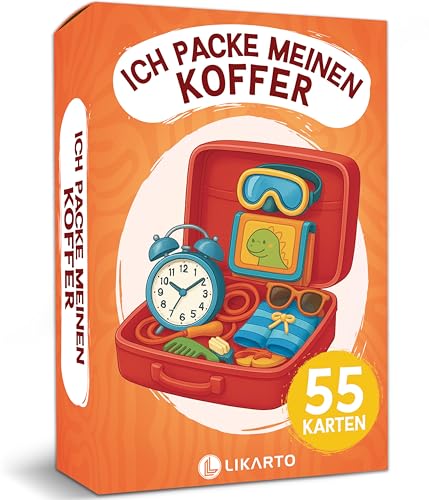 LIKARTO Ich packe Meinen Koffer Spiel für Kinder ab 4 Jahren - Spieleklassiker für Zuhause & unterwegs - Familienspiel & Lernspiel - Geschenk für Mädchen & Jungen von LIKARTO