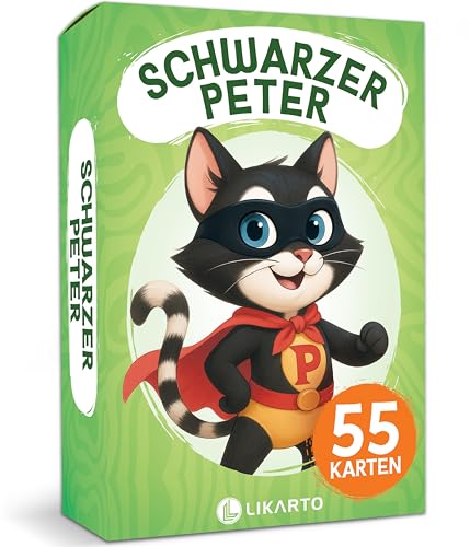 LIKARTO Schwarzer Peter Kartenspiel für Kinder ab 4 Jahren - Spieleklassiker für Zuhause & unterwegs - Familienspiel & Lernspiel - Geschenk für Mädchen & Jungen von LIKARTO