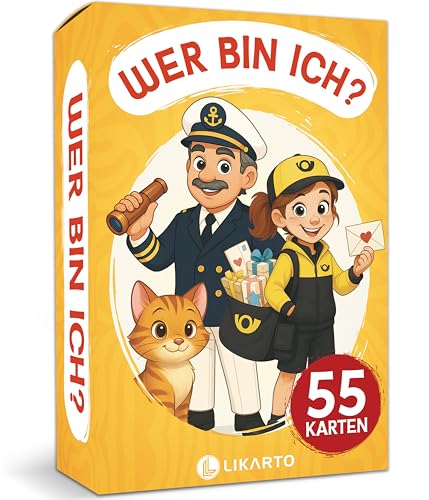 LIKARTO Wer Bin ich? Spiel für Kinder ab 5 Jahren - Familienspiel, Lernspiel & Reisespiel - Perfekte Beschäftigung für Autofahrt & Reisen - Geschenk für Mädchen & Jungen LIKARTO Wer Bin ich? Spiel für Kinder ab 5 Jahren - Familienspiel, Lernspiel & Reisespiel - Perfekte Beschäftigung für Autofahrt & Reisen - Geschenk für Mädchen & Jungen von LIKARTO