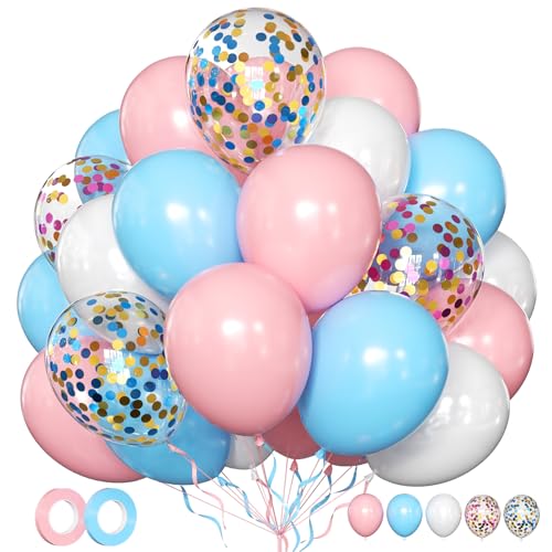 Luftballons Rosa Blau Weiß 50 Stk 12 zoll Luftballons Baby Shower Geschlechtsenthüllung Ballons Baby Rosa Hellblau Konfetti Ballons für Mädchen Geburtstag Hochzeit Verlobung Taufe Muttertag Deko Luftballons Rosa Blau Weiß 50 Stk 12 zoll Luftballons Baby Shower Geschlechtsenthüllung Ballons Baby Rosa Hellblau Konfetti Ballons für Mädchen Geburtstag Hochzeit Verlobung Taufe Muttertag Deko von LIKDAY