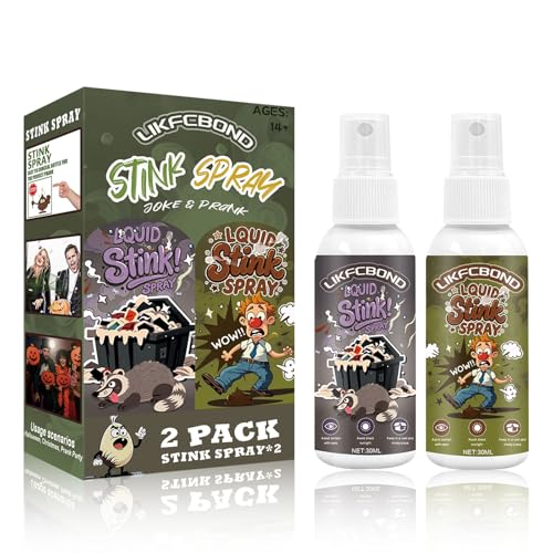 LIKFCBOND Extrastarkes Stinkspray, Extra Starkes Flüssiges Stinkyspray, Schrecklicher Geruch Flüssiger Stinkspray, Halloween Prank Party Smell Spray for Adults, 2 Stück, 30 ML von LIKFCBOND