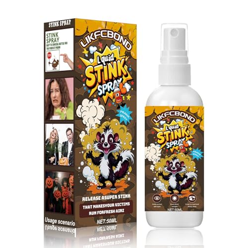 LIKFCBOND Extrastarkes Stinkspray, Lustige Witz Stink Spray, Ultimate Halloween Prank Smell Spray for Adults, Neuheit Geruch Flüssiger Stinkspray, 1 Stück, 50ml von LIKFCBOND