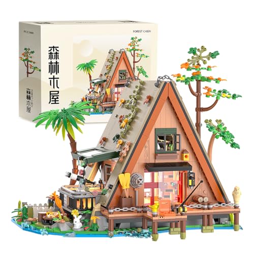 LIKLIKLINK A-Frame Cabin Bauspielzeug, 1486 Teile Mini Brick Wald Ferienhaus Klemmbausteine baubarer Modellbausatz, Mini Baustein Spielzeug für Erwachsene und Jugendliche LIKLIKLINK A-Frame Cabin Bauspielzeug, 1486 Teile Mini Brick Wald Ferienhaus Klemmbausteine baubarer Modellbausatz, Mini Baustein Spielzeug für Erwachsene und Jugendliche von LIKLIKLINK
