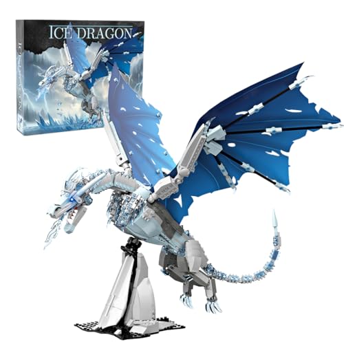 LIKLIKLINK Eisdrachen Bausteine Bausatz, 1019 Stück Tiere Klemmbausteine, Medieval Dragon Modell STEM Spielzeug für Home Decor, Geschenk für Fan Erwachsene und Kinder LIKLIKLINK Eisdrachen Bausteine Bausatz, 1019 Stück Tiere Klemmbausteine, Medieval Dragon Modell STEM Spielzeug für Home Decor, Geschenk für Fan Erwachsene und Kinder von LIKLIKLINK