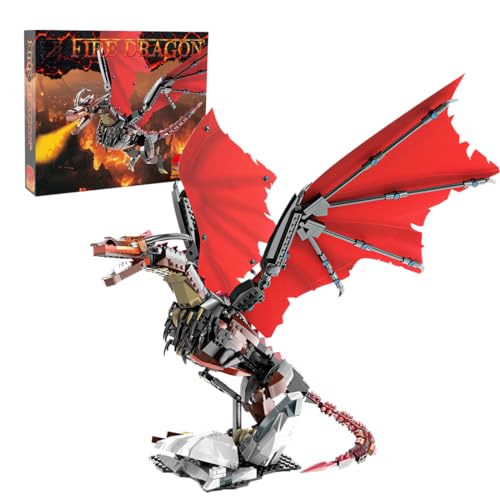 LIKLIKLINK Feuerdrachen Bausteine Bausatz, 1018 Stück Tiere Klemmbausteine, Medieval Dragon Modell STEM Spielzeug für Home Decor, Geschenk für Fan Erwachsene und Kinder LIKLIKLINK Feuerdrachen Bausteine Bausatz, 1018 Stück Tiere Klemmbausteine, Medieval Dragon Modell STEM Spielzeug für Home Decor, Geschenk für Fan Erwachsene und Kinder von LIKLIKLINK