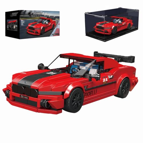 LIKLIKLINK Technik Speed Champions Rennwagen Bausteine, 481 Klemmbausteine MOC Auto Supersportwagen Modellbausatz, Technik Rennauto Konstruktionsspielzeug Kompatibel mit Großen Marken von LIKLIKLINK
