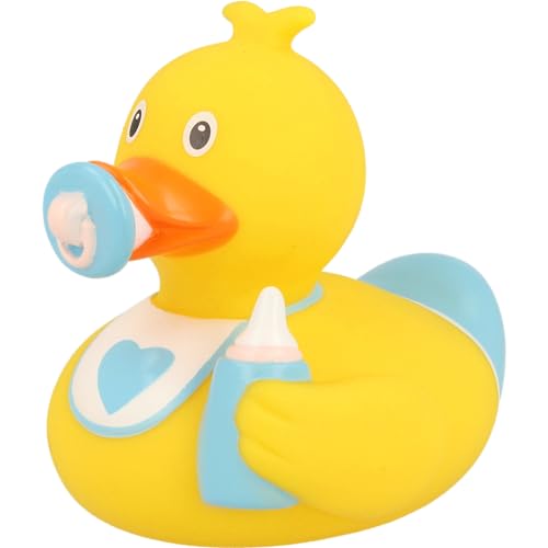 LILALU SHARE HAPPINESS – Badeente für Babies, Kinder und Erwachsene – Quietscheente – Baby Ente Junge von LILALU SHARE HAPPINESS