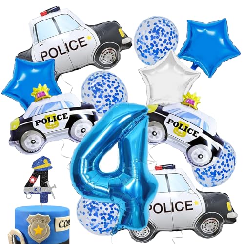 4 Jahre Polizei Deko, Polizei Geburtstag Deko, Kindergeburtstag Deko Junge, Ballon Polizei Deko Kindergeburtstag, Polizei Party Dekoration Kindergeburtstag, Polizei Luftballon für Jungen Mädchen 4 Jahre Polizei Deko, Polizei Geburtstag Deko, Kindergeburtstag Deko Junge, Ballon Polizei Deko Kindergeburtstag, Polizei Party Dekoration Kindergeburtstag, Polizei Luftballon für Jungen Mädchen von LILELIG