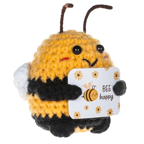 Bee Happy Biene, Pocket Hug Biene Glücksbringer Geschenke, Interessantes Glück Biene Positive Geschenke, Positive Strickpuppe, Ermutigungsgeschenk Glückbringer für Freundinnen,Damen und Kinder Bee Happy Biene, Pocket Hug Biene Glücksbringer Geschenke, Interessantes Glück Biene Positive Geschenke, Positive Strickpuppe, Ermutigungsgeschenk Glückbringer für Freundinnen,Damen und Kinder von LILELIG