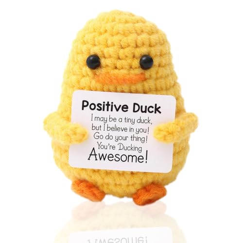 LILELIG Positive Duck,Niedliche Häkelente,Pocket Hug Positive Ente,Kommt mit Inspirierenden Karten,Leicht und Tragbar, Verwandte,Freunde und Kinder LILELIG Positive Duck,Niedliche Häkelente,Pocket Hug Positive Ente,Kommt mit Inspirierenden Karten,Leicht und Tragbar, Verwandte,Freunde und Kinder von LILELIG